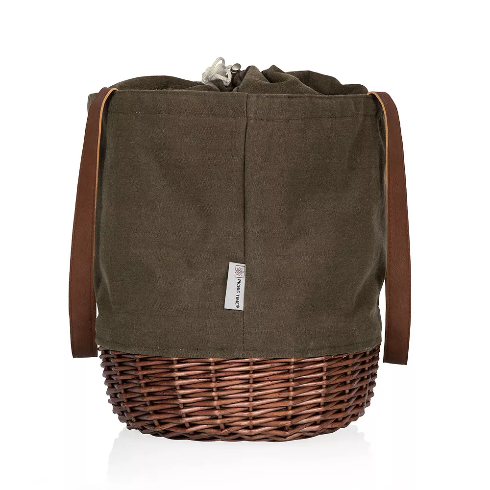 Picnic Time Coronado Canvas & Willow Basket Tote 5 Picnic Time Coronado Canvas & Willow Basket Tote - Image 3