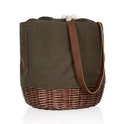 Picnic Time Coronado Canvas & Willow Basket Tote 9 Picnic Time Coronado Canvas & Willow Basket Tote -Home-Kitchen 4496590 ALT3