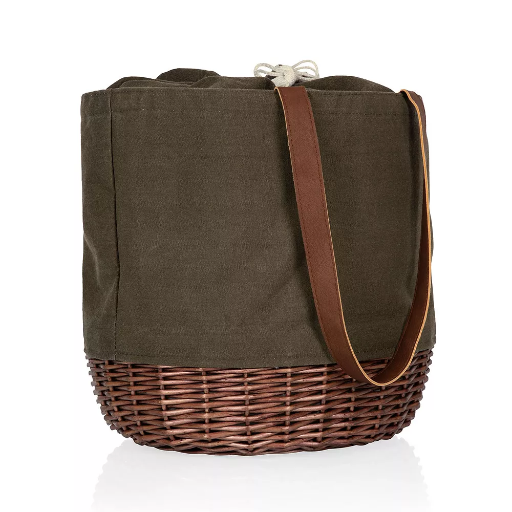 Picnic Time Coronado Canvas & Willow Basket Tote 6 Picnic Time Coronado Canvas & Willow Basket Tote - Image 4