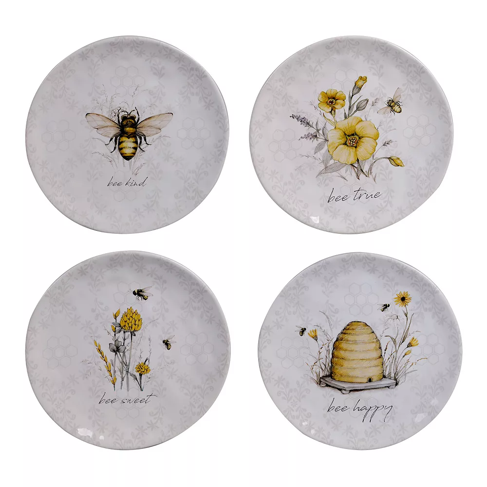 Certified International Bee Sweet 4-pc. Salad Plate Set 3 Certified International Bee Sweet 4-pc. Salad Plate Set