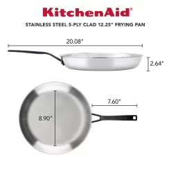 KitchenAid® 5-Ply Clad 12.25-in. Stainless Steel Frypan -Home-Kitchen 4618417 ALT6