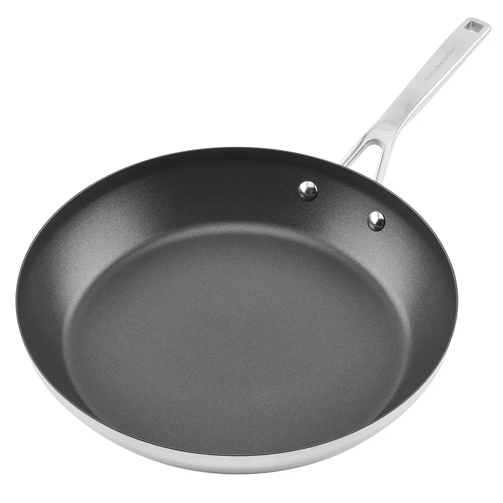 KitchenAid® 3-Ply 12-in. Stainless Steel Nonstick Frypan 4 KitchenAid® 3-Ply 12-in. Stainless Steel Nonstick Frypan - Image 2