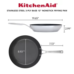 KitchenAid® 3-Ply 12-in. Stainless Steel Nonstick Frypan 11 KitchenAid® 3-Ply 12-in. Stainless Steel Nonstick Frypan -Home-Kitchen 4618422 ALT6