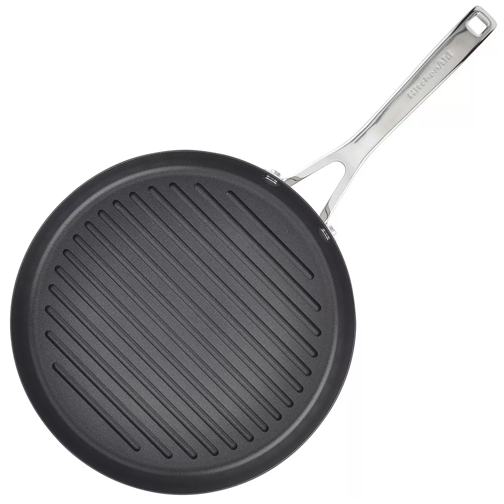 KitchenAid® 3-Ply 10.25-in. Stainless Steel Nonstick Round Grill Pan 4 KitchenAid® 3-Ply 10.25-in. Stainless Steel Nonstick Round Grill Pan - Image 2