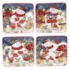 Certified International Magic Of Christmas Snowman 4-pc. Canape Plate Set 1 Certified International Magic Of Christmas Snowman 4-pc. Canape Plate Set -Home-Kitchen 4648064