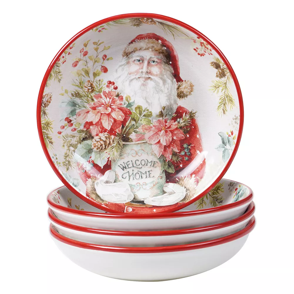Certified International Christmas Story 4-pc. Soup Bowl Set 3 Certified International Christmas Story 4-pc. Soup Bowl Set