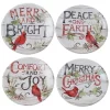 Certified International Evergreen Christmas 4-pc. Canape Plate Set -Home-Kitchen 4648125