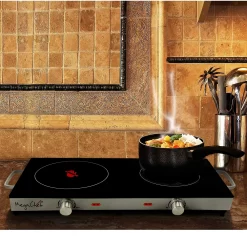 MegaChef Ceramic Infrared Double Cooktop -Home-Kitchen 4654569 ALT2