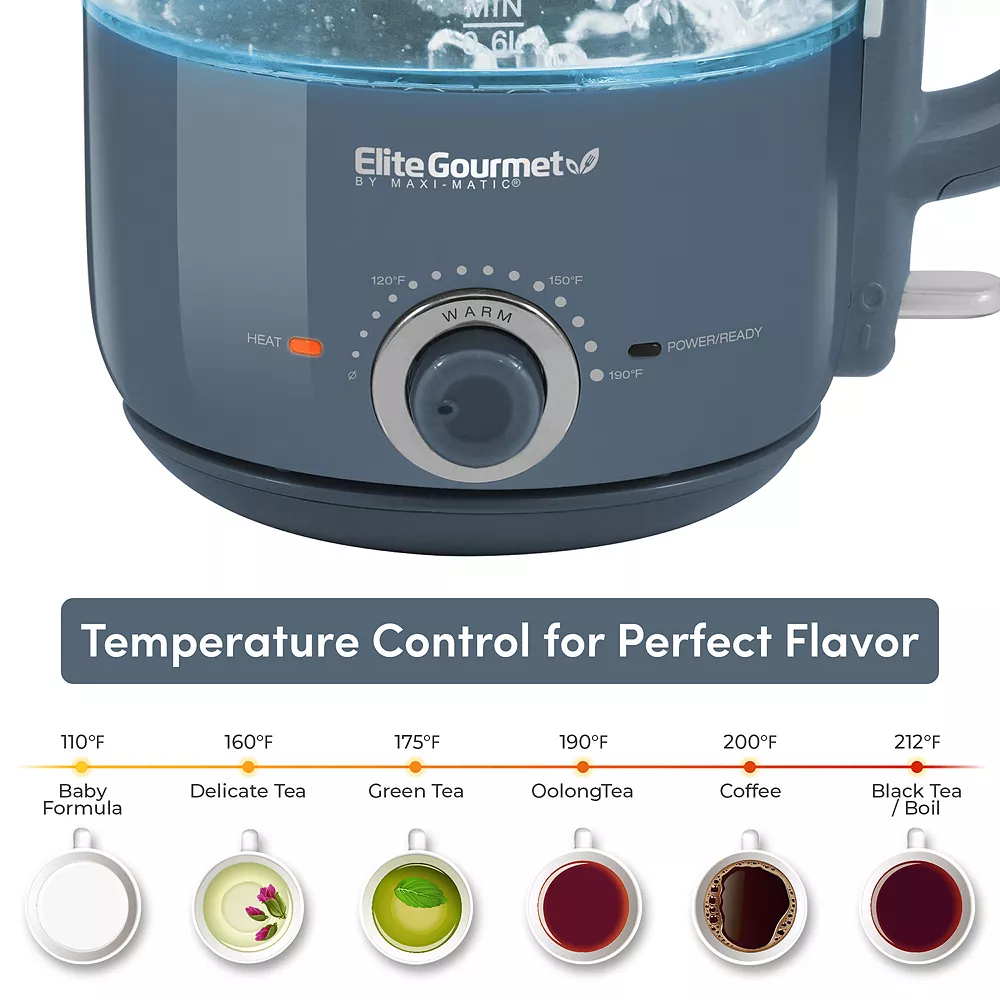 Elite 1.2-Liter Electric Glass Kettle 4 Elite 1.2-Liter Electric Glass Kettle - Image 2