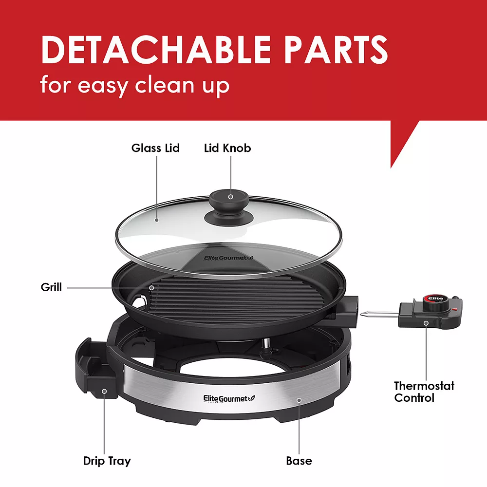 Elite 12-in. Deluxe Indoor Grill 8 Elite 12-in. Deluxe Indoor Grill - Image 6