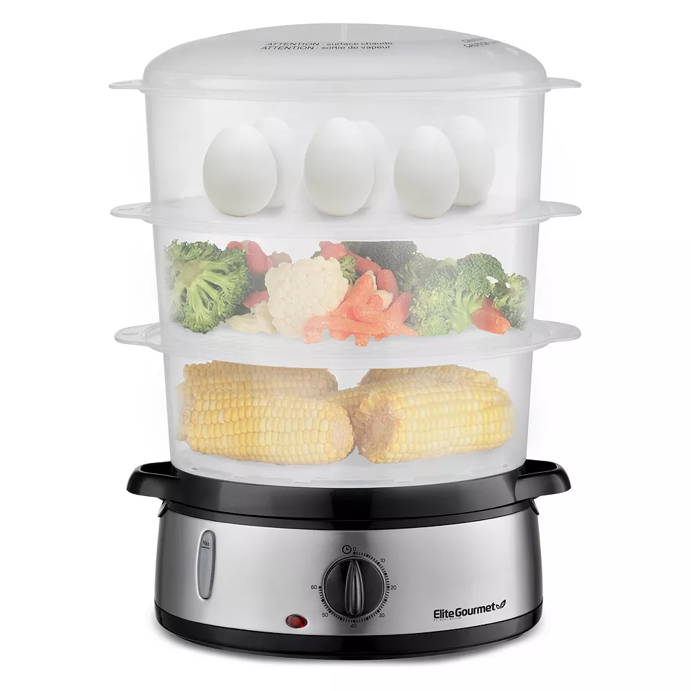 Elite 9-qt. 3-Tier Food Steamer 3 Elite 9-qt. 3-Tier Food Steamer
