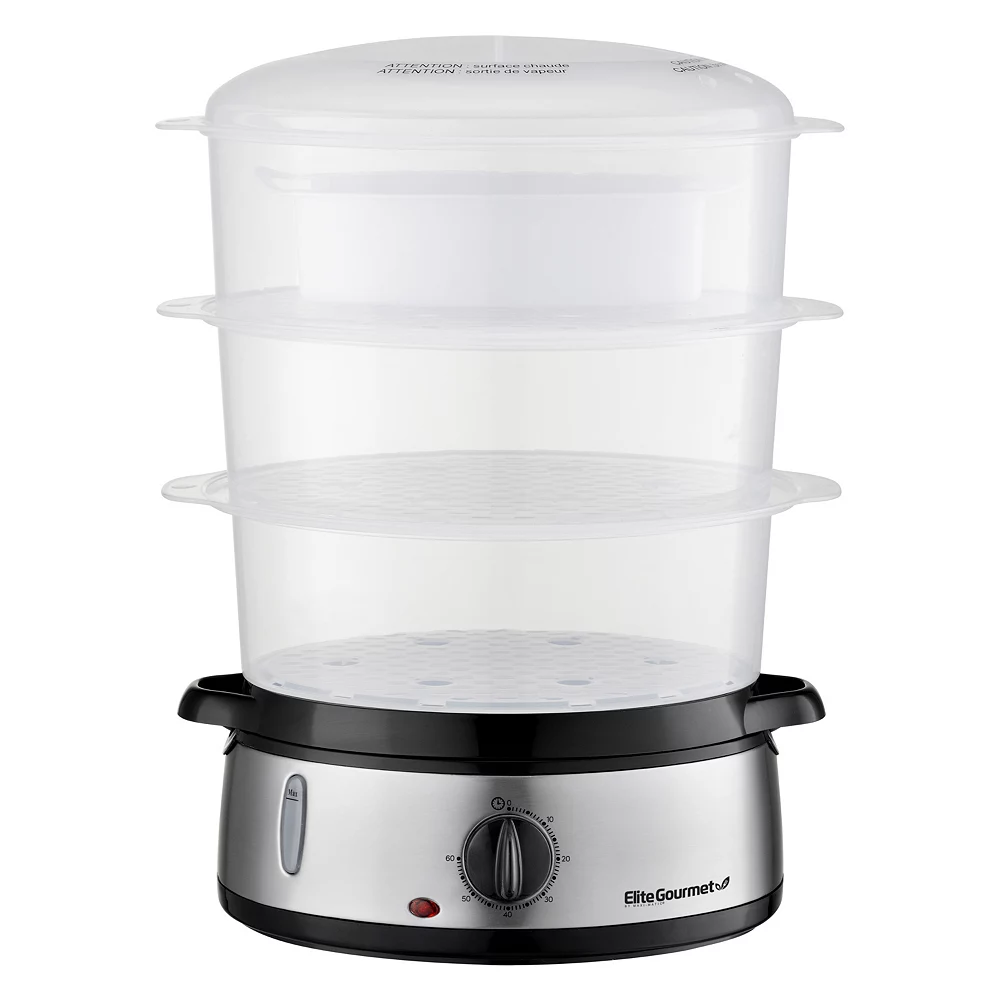 Elite 9-qt. 3-Tier Food Steamer 4 Elite 9-qt. 3-Tier Food Steamer - Image 2