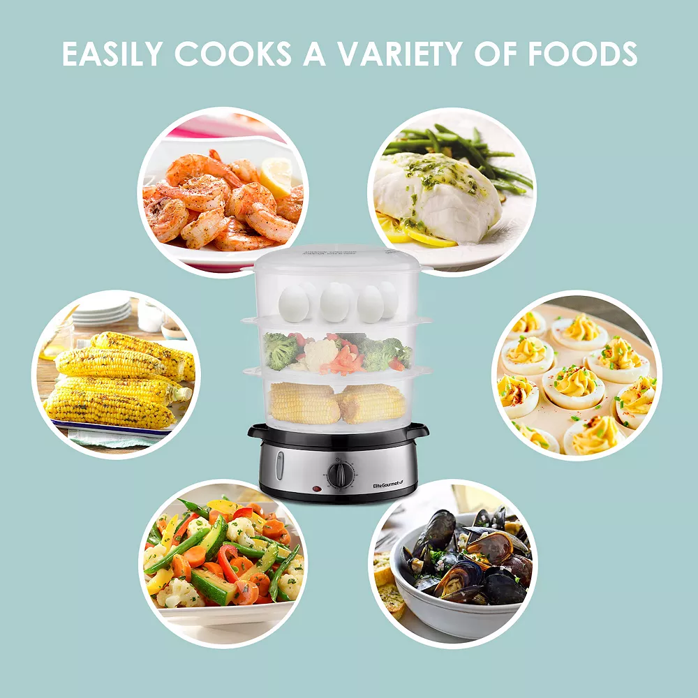 Elite 9-qt. 3-Tier Food Steamer 8 Elite 9-qt. 3-Tier Food Steamer - Image 6