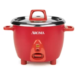 Aroma 6-Cup Rice Cooker With Stainless Steel Inner Pot