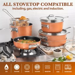 Gotham Steel StackMaster 10-pc. Aluminum Ultra-Nonstick Cookware Set -Home-Kitchen 4791083 ALT4