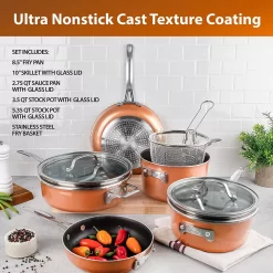 Gotham Steel StackMaster 10-pc. Aluminum Ultra-Nonstick Cookware Set -Home-Kitchen 4791083 ALT6