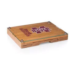 Picnic Time Mississippi State Bulldogs Concerto Glass-Top Cheese Cutting Board & Tools Set