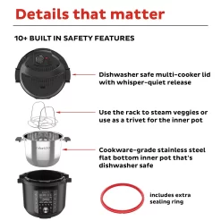 Instant Pot Pro 6-qt. Multi-Use Pressure Cooker 10 Instant Pot Pro 6-qt. Multi-Use Pressure Cooker -Home-Kitchen 4921013 ALT2