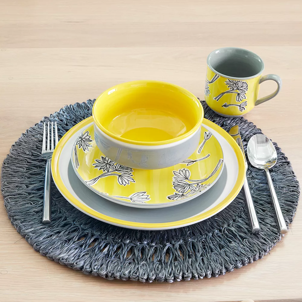Baum Couleur Yellow 16-pc. Dinnerware Set 4 Baum Couleur Yellow 16-pc. Dinnerware Set - Image 2