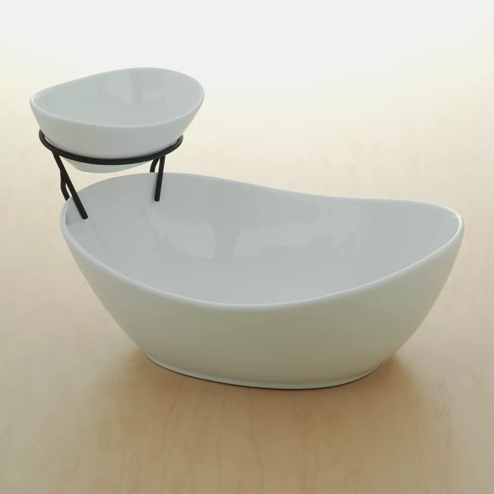 Food Network™ Tiered Chip & Dip Set 3 Food Network™ Tiered Chip & Dip Set