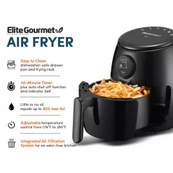 Elite Gourmet 2.1-qt. Compact Digital Air Fryer 12 Elite Gourmet 2.1-qt. Compact Digital Air Fryer -Home-Kitchen 4979191 ALT4