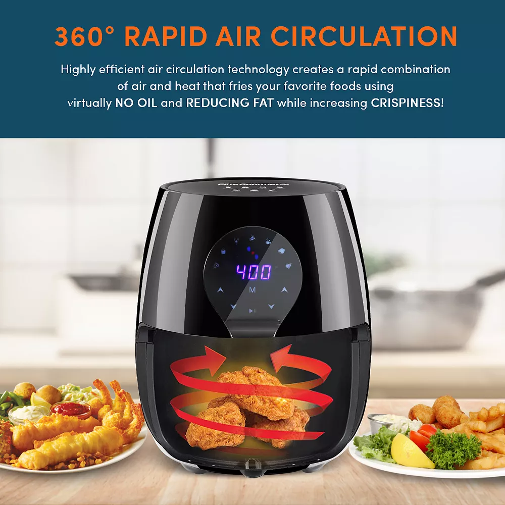 Elite Gourmet 5.3-qt. Digital Air Fryer 7 Elite Gourmet 5.3-qt. Digital Air Fryer - Image 5