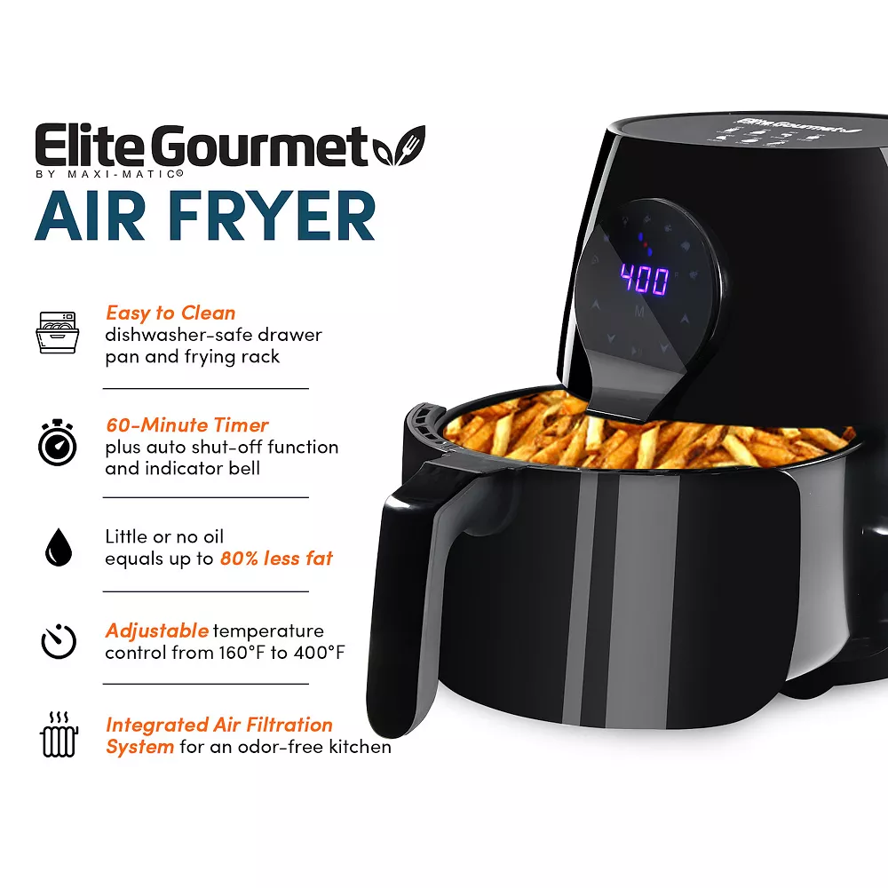 Elite Gourmet 5.3-qt. Digital Air Fryer 8 Elite Gourmet 5.3-qt. Digital Air Fryer - Image 6