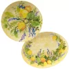 Certified International Lemon Zest 2-pc. Melamine Platter Set -Home-Kitchen 4986695