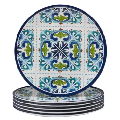 Certified International Mosaic 6-pc. Melamine Dinner Plate Set