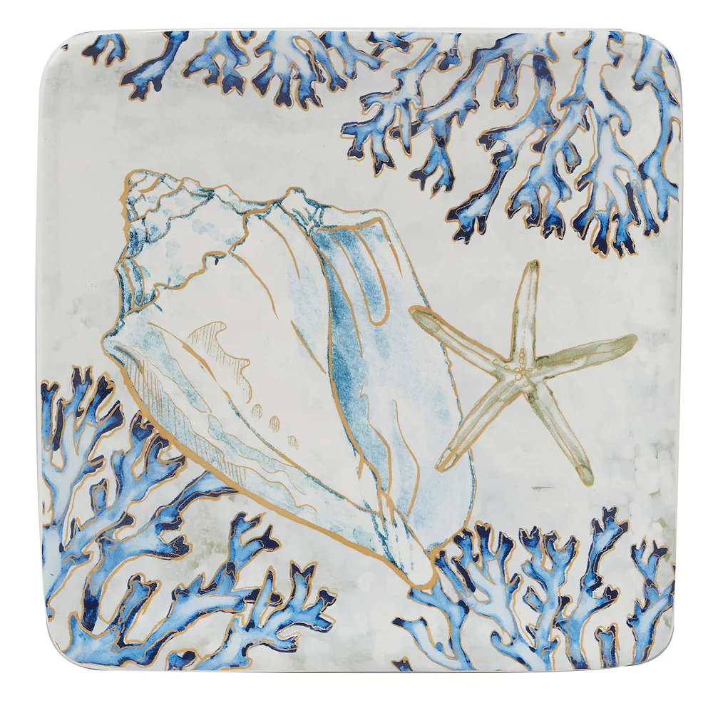 Certified International Playa Shells 4-pc. Canape Plate Set 7 Certified International Playa Shells 4-pc. Canape Plate Set - Image 5