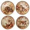 Certified International Pine Forest 4-pc. Dessert Plate Set -Home-Kitchen 4988039