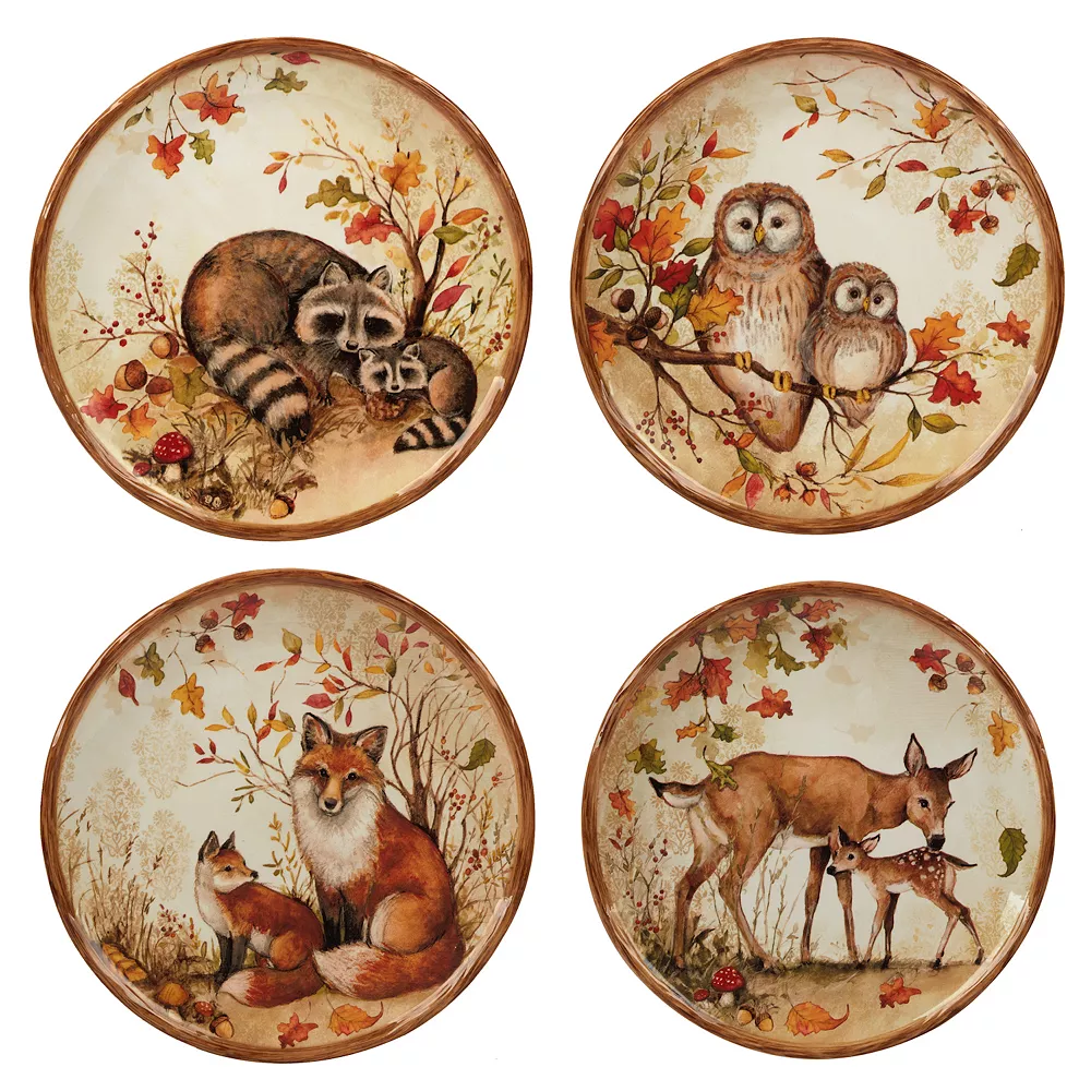 Certified International Pine Forest 4-pc. Dessert Plate Set 3 Certified International Pine Forest 4-pc. Dessert Plate Set