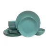 The Big One® Solid Coupe 12-pc. Dinnerware Set -Home-Kitchen 5024264 Blue