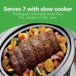 Hamilton Beach 2-in-1 6-qt. Air Fry Slow Cooker 12 Hamilton Beach 2-in-1 6-qt. Air Fry Slow Cooker -Home-Kitchen 5046610 ALT4