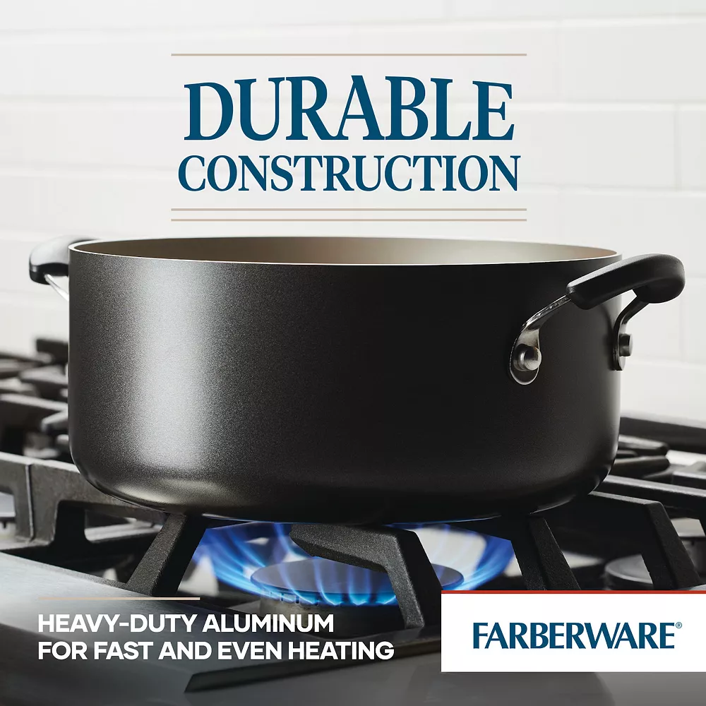 Farberware® Cookstart Aluminum DiamondMax Nonstick 5.5-Quart Dutch Oven With Steamer Insert 5 Farberware® Cookstart Aluminum DiamondMax Nonstick 5.5-Quart Dutch Oven With Steamer Insert - Image 3