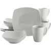 Gibson Zen Buffetware 12 Piece Square Dinnerware Plate, Bowl, & Mug Set, White 2 Gibson Zen Buffetware 12 Piece Square Dinnerware Plate, Bowl, & Mug Set, White -Home-Kitchen 5081448