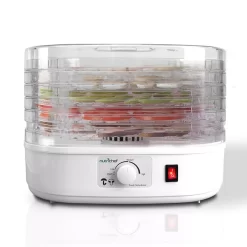 NutriChef PKFD06 Kitchen Countertop 5 Tray Rack Electric Food Dehydrator Machine