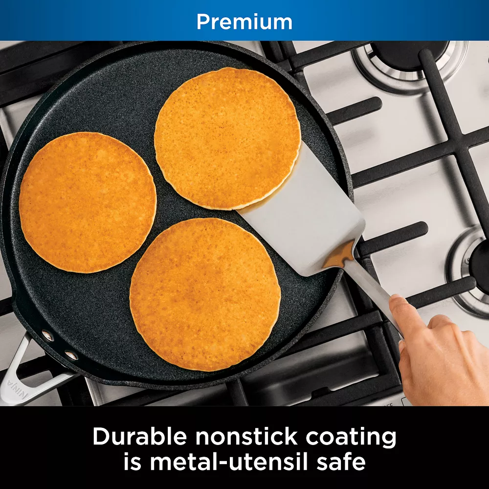 Ninja Foodi NeverStick Premium Hard-Anodized 12-in. Round Griddle Pan 5 Ninja Foodi NeverStick Premium Hard-Anodized 12-in. Round Griddle Pan - Image 3