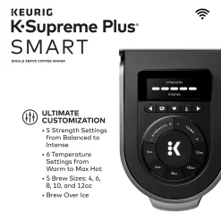 Keurig® K-Supreme™ Plus SMART Single-Serve Coffee Maker With WiFi Compatibility And 5 Brew Sizes – Black 12 Keurig® K-Supreme™ Plus SMART Single-Serve Coffee Maker With WiFi Compatibility And 5 Brew Sizes – Black -Home-Kitchen 5165782 ALT4