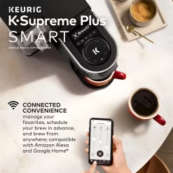 Keurig® K-Supreme™ Plus SMART Single-Serve Coffee Maker With WiFi Compatibility And 5 Brew Sizes – Black 13 Keurig® K-Supreme™ Plus SMART Single-Serve Coffee Maker With WiFi Compatibility And 5 Brew Sizes – Black -Home-Kitchen 5165782 ALT5