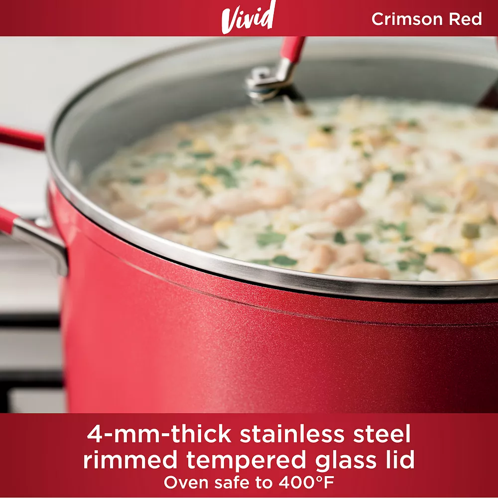 Ninja Foodi NeverStick Vivid 8-qt. Stock Pot With Glass Lid 7 Ninja Foodi NeverStick Vivid 8-qt. Stock Pot With Glass Lid - Image 5