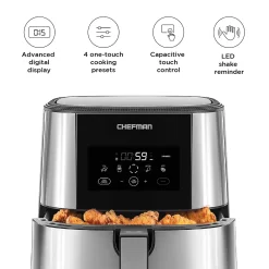 Chefman 8-qt. Stainless Steel TurboFry Digital Air Fryer 10 Chefman 8-qt. Stainless Steel TurboFry Digital Air Fryer -Home-Kitchen 5196718 ALT3