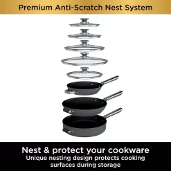 Ninja Foodi NeverStick Premium Anti-Scratch Nest System 10-pc. Cookware Set -Home-Kitchen 5207436 ALT4