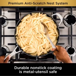 Ninja Foodi NeverStick Premium Anti-Scratch Nest System 5-qt. Sauté Pan With Glass Lid -Home-Kitchen 5207440 ALT3