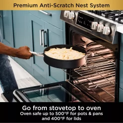 Ninja Foodi NeverStick Premium Anti-Scratch Nest System 5-qt. Sauté Pan With Glass Lid -Home-Kitchen 5207440 ALT4