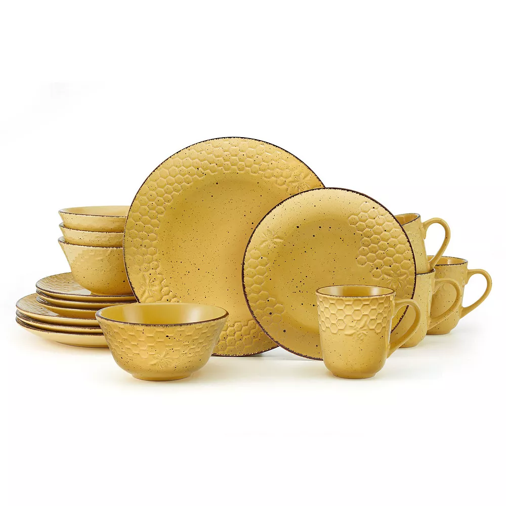 Pfaltzgraff Bumble Bee Yellow 16-pc. Dinnerware Set 3 Pfaltzgraff Bumble Bee Yellow 16-pc. Dinnerware Set