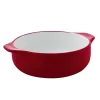 KitchenAid KQ990BX Vitrified Stoneware 2-qt. Round Casserole Baker -Home-Kitchen 5293428 Red