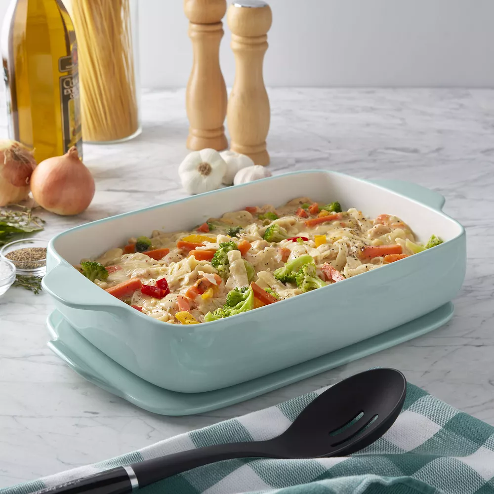 KitchenAid KQ994BX Vitrified Stoneware 4.5-qt. Rectangular Baker With Lid 4 KitchenAid KQ994BX Vitrified Stoneware 4.5-qt. Rectangular Baker With Lid - Image 2