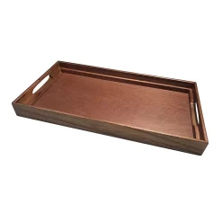 Kalmar Home 441 3 In 1 Acacia Wood Tray, Trivet, And Bread Crumb Catcher, Brown -Home-Kitchen 5377690 ALT3