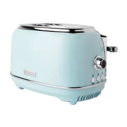 Haden 75027 Heritage 2 Slice Wide Slot Stainless Steel Bread Toaster, Turquoise